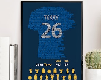 CHELSEA Legends - JOHN TERRY Typography Poster