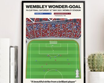 Youri Tielemans FA Cup Final 2021 Winning Goal - Leicester City vs Chelsea Poster