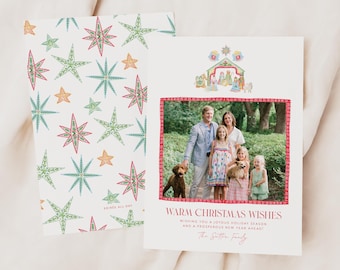 Star & Stable Nativity Holiday Photo Card – Classic Christmas Nativity Scene