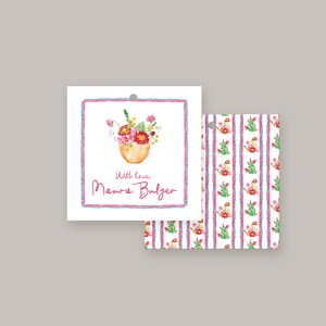 Spring Floral Personalized Gift Tag | Custom Gift Tags | Family Gift Tags | Printed Gift Tags