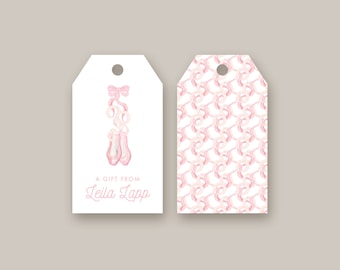 Ballerina Slippers Gift Tag | Custom Gift Tags | Thank You Gift Tags | Printed Gift Tags | Baby Shower Gift Tag
