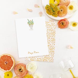 Personalized Notecards – Amalfi Coast Goddess Lemon Stationery Set | Mediterranean Italian Wedding Gift or Thank You Notes