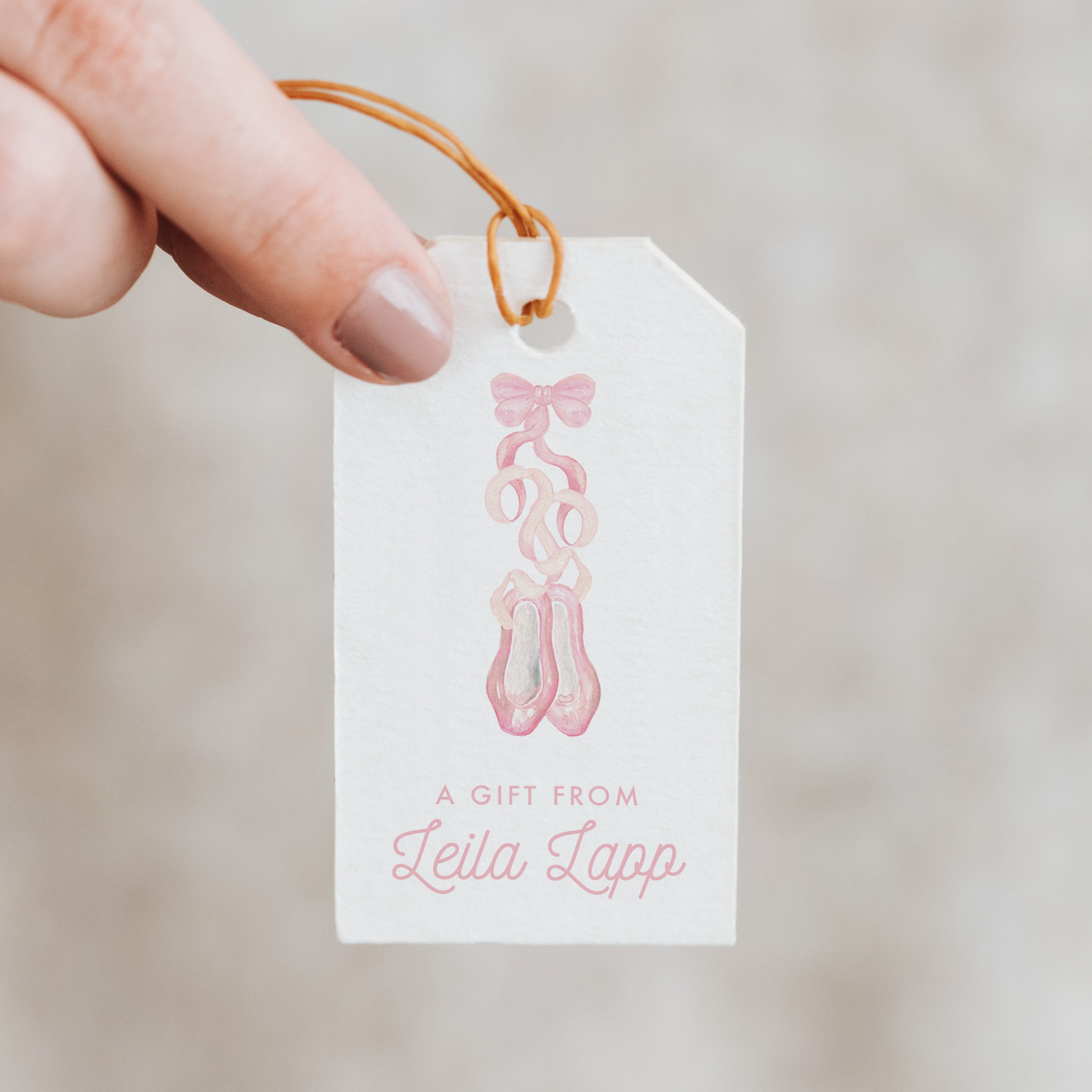 Ballerina Slippers Gift Tag: Personalized Thank You Tags - Etsy