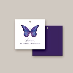 Butterfly Personalized Gift Tag Set | Custom Gift Tags | Family Gift Tags | Printed Gift Tags | Handpainted Watercolor