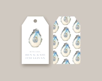 Oyster Personalized Gift Tag Set | Custom Gift Tags | Family Gift Tags | Printed Gift Tags