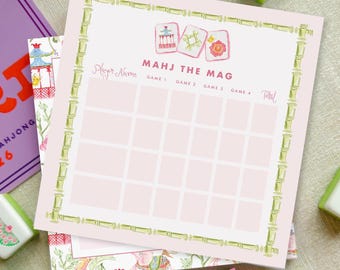 Personalized Mahjong ScoreCard Notepad | Custom Mahjong Gift