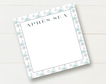Apres Sea Notepad: Personalized Beach House Stationery