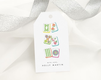 Personalized Mahjong Tile Gift Tag
