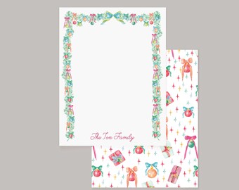 Personalized Christmas Stationery | Thank You Card | Classic Luxury | Custom Notecard | Vintage Christmas