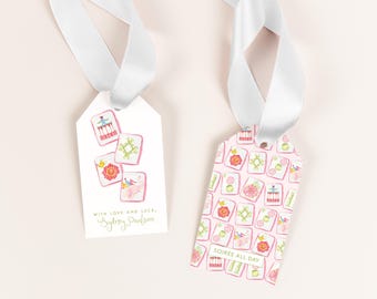 Mahjong Tile Gift Tags for Mahjong Players & Instructors