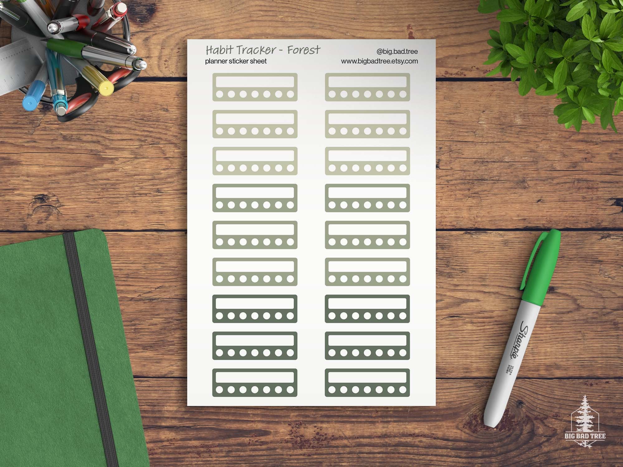 Habit Tracker Planner Stickers for Journaling, Planners and Calendars ...