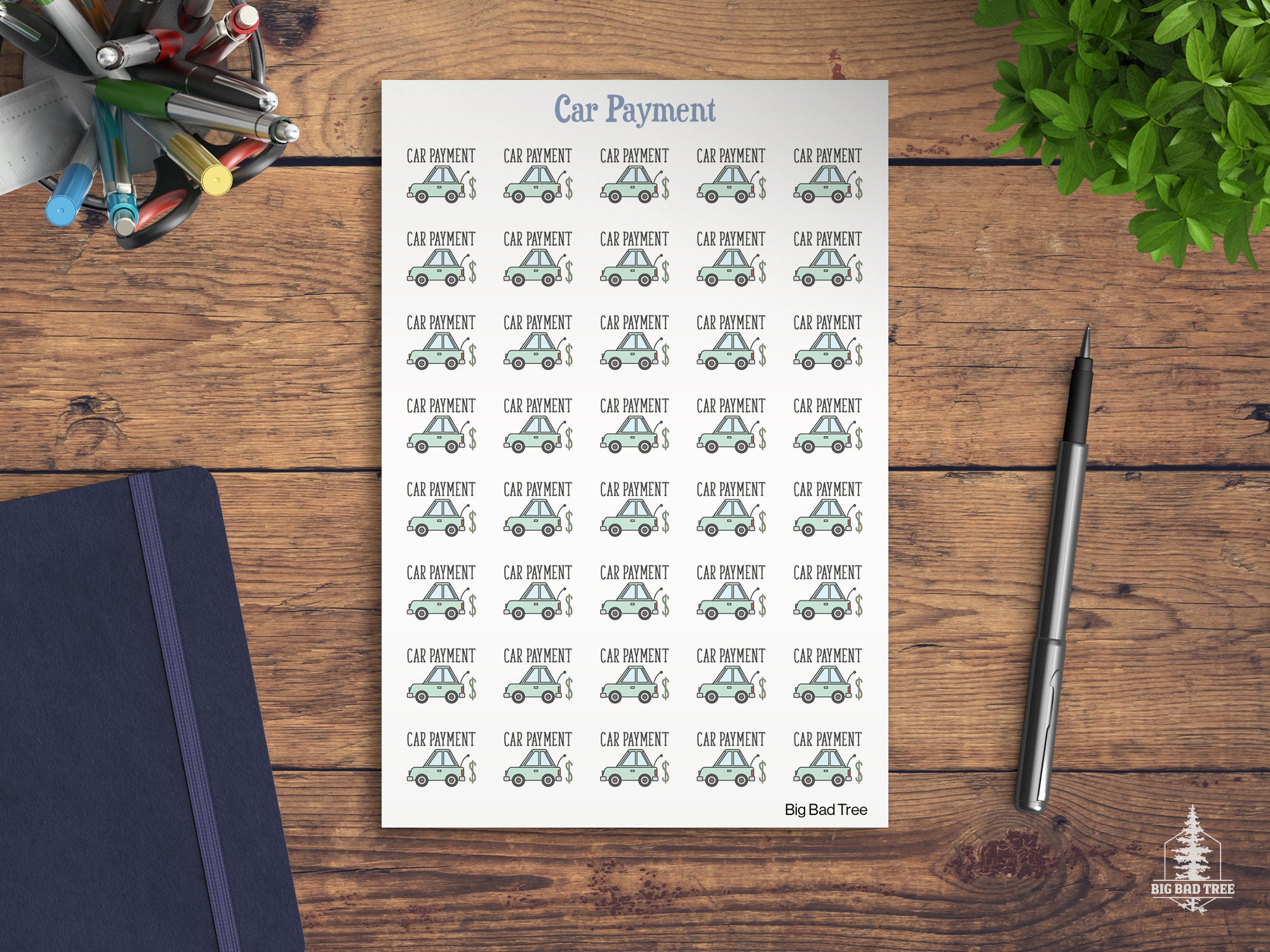 Car Payment Planner Stickers for Journaling, Planners and Calendars - Etsy