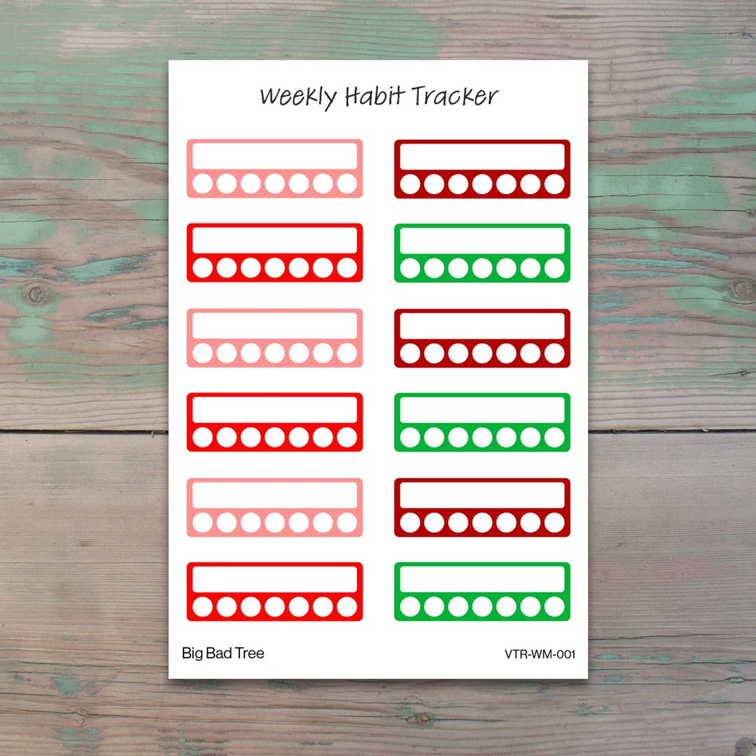Habit Tracker Planner Stickers for Journaling, Planners and Calendars ...