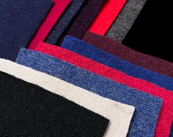 12 6” Felted Wool Squares, Reclaimed Wool for Appliqué, Beading, and Other Textile Art