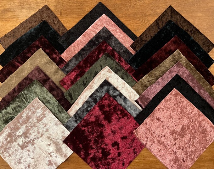 5x5 Crushed Velvet Squares, Recycled, for Crazy Quilts, Jewelry Making ...