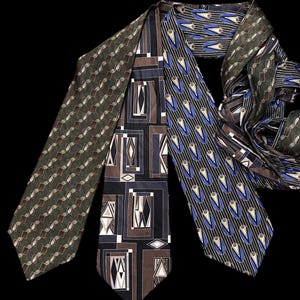 Men’s Vintage Art Deco Prints Ties Extra Long Ties