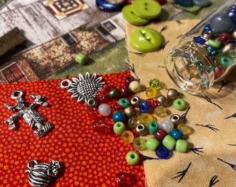 Country Life Stitch Kit with Upcycled Materials