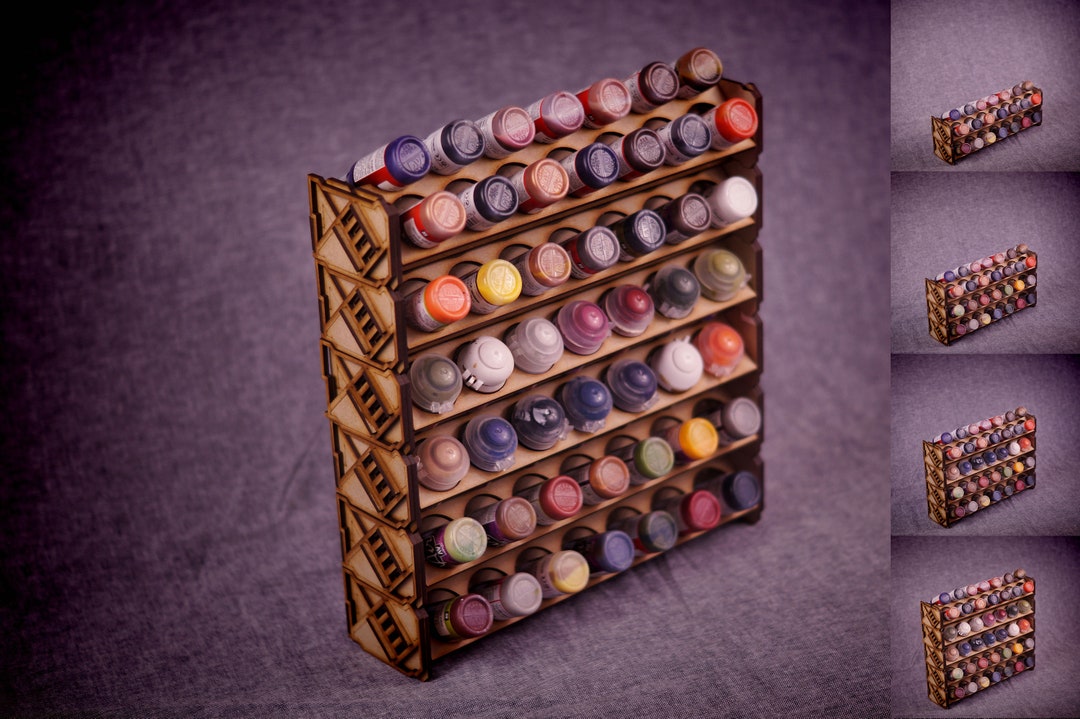 Paint Pot Racks Modular Stackable Paint Rack - SINGLE 1x MODULAR ROW - Citadel and ...