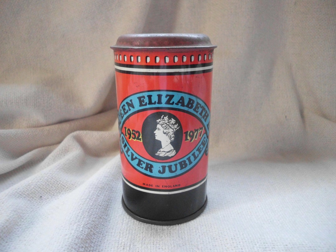 1977 Silver Jubilee Queen Elizabeth II Tin Money Box Post - Etsy