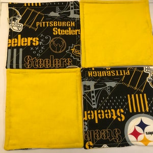 Steelers Cotton Fabric Coasters (set of 4)