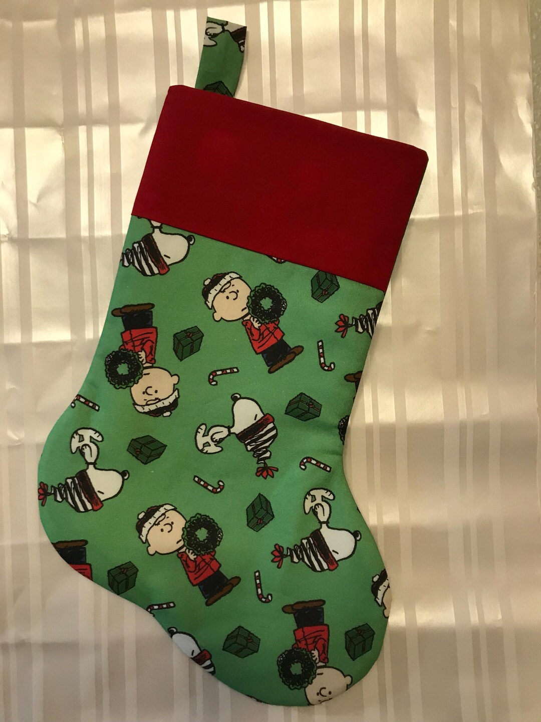 Charlie Brown Christmas Stocking With Custom Name Etsy