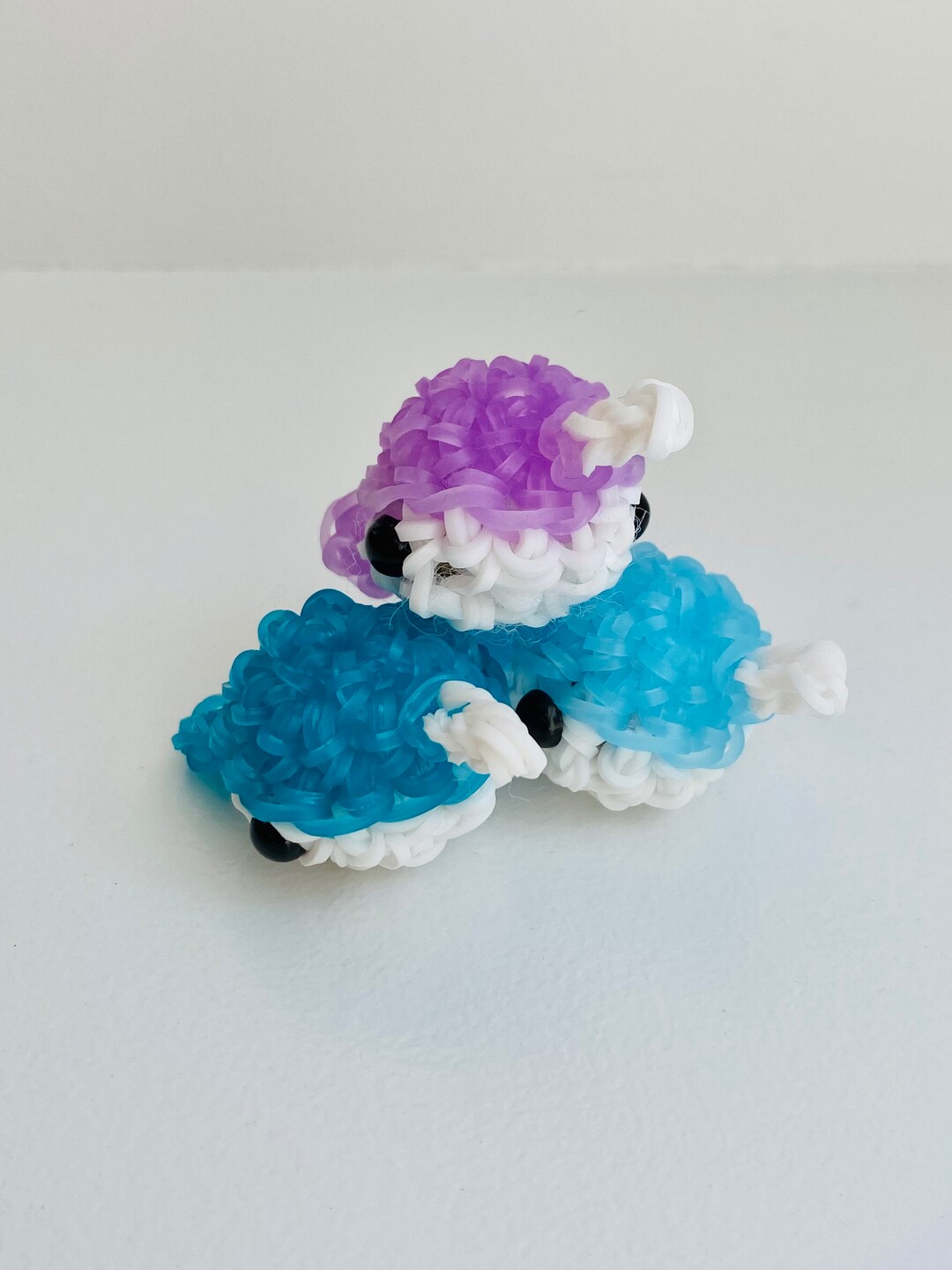 Mini Narwhal Rainbow Loom Rubber Band Charms Blue Purple Etsy