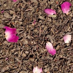 Rosy Green Loose Leaf Tea, Teabury hand blended in small batches packed in sustainable packaging, in UK.
