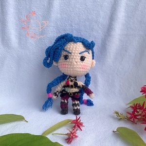 Fanmade LOL Amigurumi - LOL Jinx Crochet Doll Amigurumi, LOL Jinx Plush, Jinx Plushies, Jinx Crochet