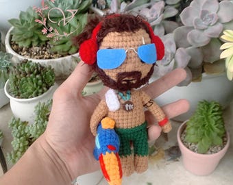 Fanmade LOL Amigurumi - LOL Graves Crochet Doll Amigurumi, LOL Graves Plush, Graves Plushies, Graves Crochet