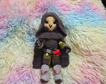 Fanmade OvW Amigurumi - Reaper/Gabriel Reyes Crochet Doll Amigurumi, Reaper/Gabriel Reyes Plush, Reaper/Gabriel Reyes Plushies !!!