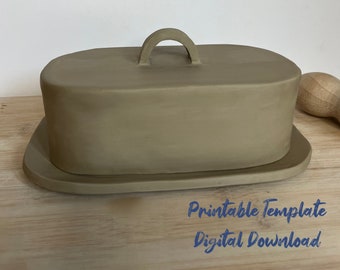 Butter Dish Template | Pottery Butter Dish Template | Butter Dish Clay Template | Slab Built Butter Dish | Pottery Butter Dish Template |