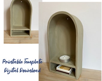 Pottery Shelf Template | Pottery Wall Hanging Shelf Template | Pottery  Template |  Clay Shelf Template | Slab Built Pottery Shelf Template