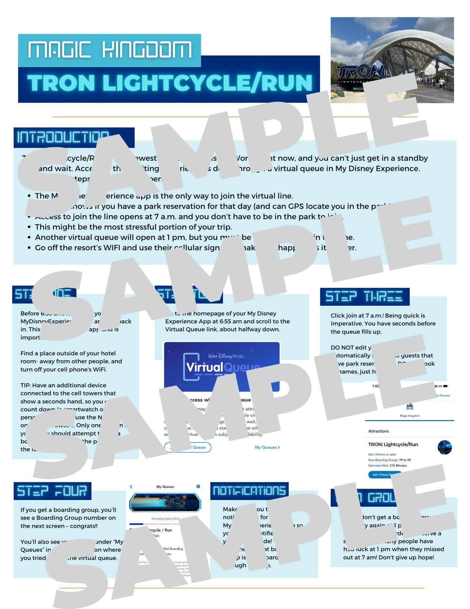 WDW Virtual Queue Steps PDF Digital Download Etsy