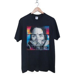 Street Art meisje met masker T-shirt Top Tee Unisex