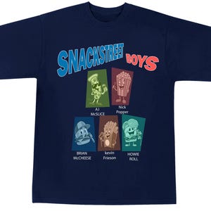 Snackstreet Boys - Funny - Parody - Music - Boyband - Present - Gift - Unisex - T-shirt - Tee
