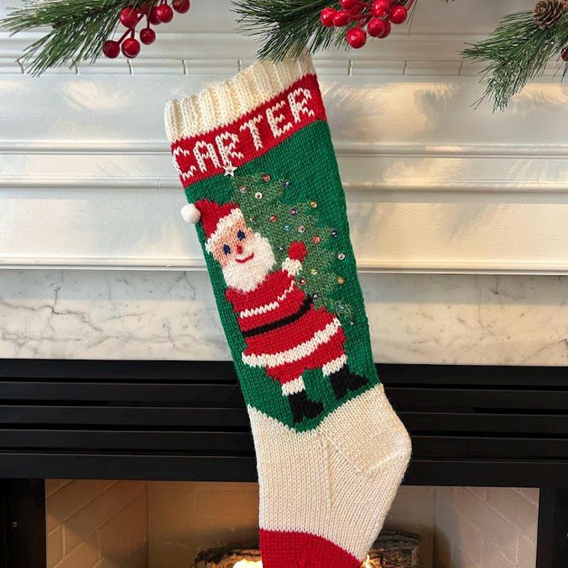 Santa Stocking - Etsy