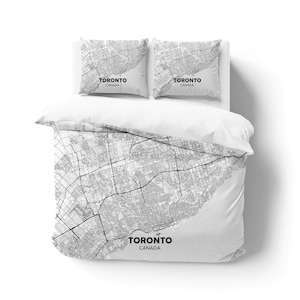 Set di biancheria da letto personalizzata City Street Map