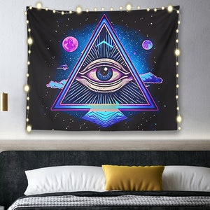 Tapisserie murale de l’œil de l’espace qui voit tout