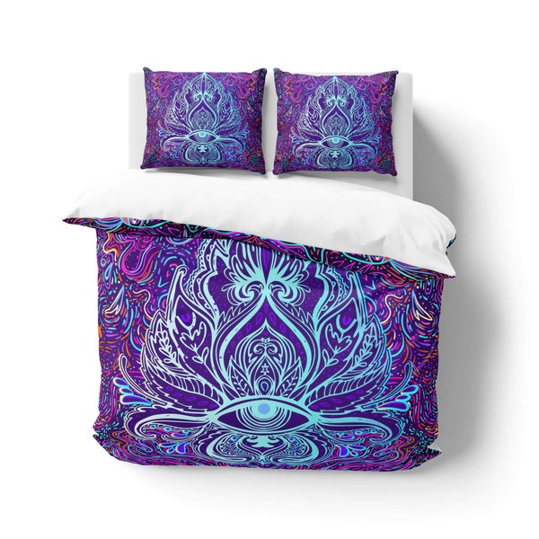 Blacklight Bedding Etsy