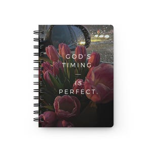 Floral Spiral Journal: Botanical Notebook, College Ruled