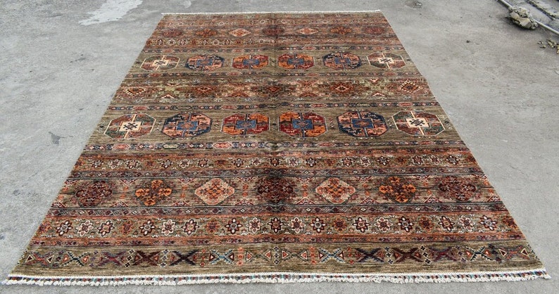 Multiple Colors ft Wool Modern Chobi Design Handmade Gabbeh Circular Rug 6' 7 x 6' 8 Multiple Colors ft Wool Modern Chobi Design Handmade Gabbeh Circular Rug 6' 7 x 6' 8