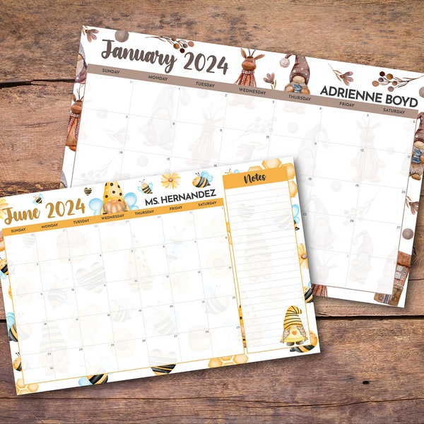 Cute Desk Calendar Etsy