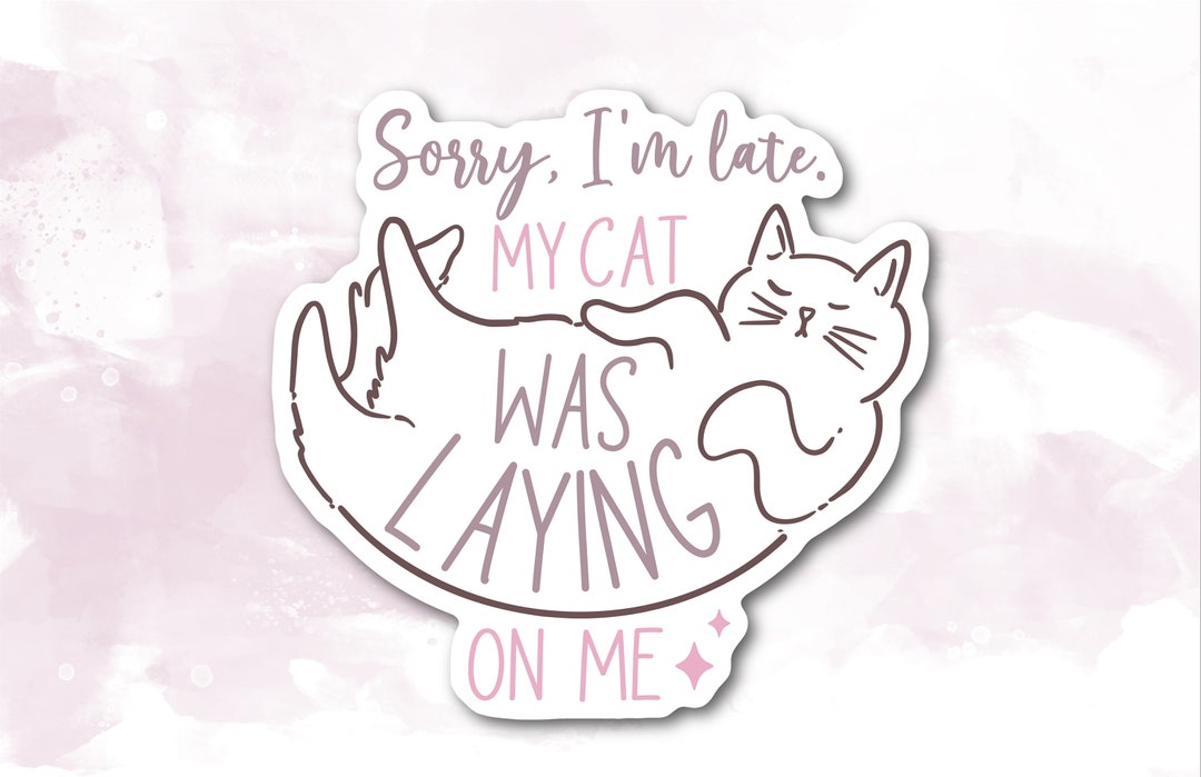 Cute Cat Vinyl Sticker, Sticker for Cat Lover, Cute Cat Gift, Cat ...