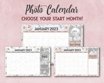 Custom 2024 photo calendar, 11x17 calendar, Custom family calendar, 2024 desk calendar, Photo calendar 2024, Hanging family calendar 2024