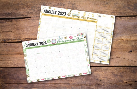 teacher-calendar-2024-2025-personalized-calendar-for-school-large-desk-calendar-2024-academic-year-calendar-hanging-calendar-for-teacher-etsy