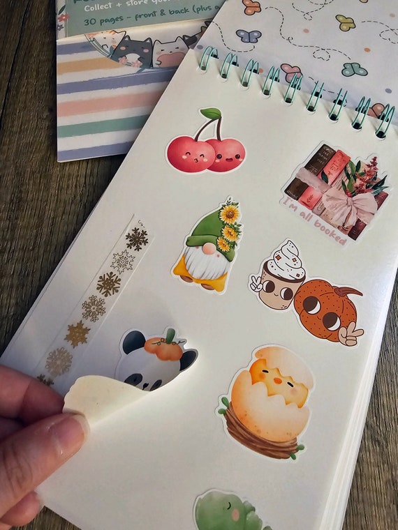 Kawaii Reusable Sticker Book, Reusable Sticker Album, 6x4 Inch