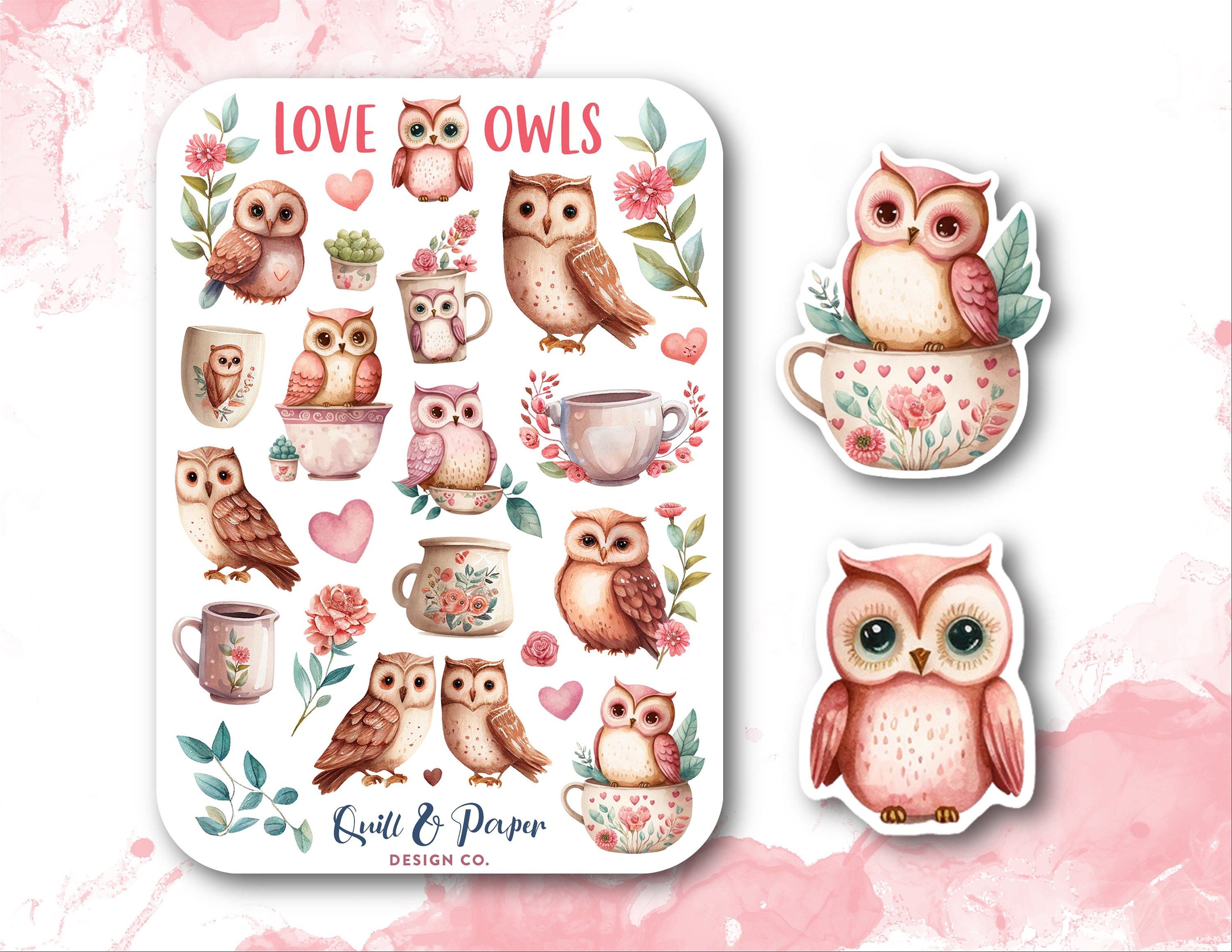 Cute Owl Felt Stickers 