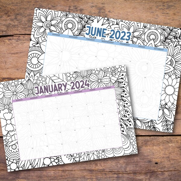 Zentangle Calendar Etsy