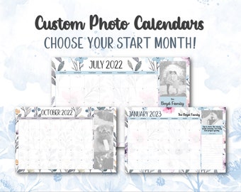Personalized photo calendar, 2024 family desk calendar, 11x17 calendar, Custom family calendar, Photo calendar 2024, Hanging family calendar