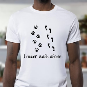 I Never Walk Alone Paw Prints SVG, hondenliefhebber, verlies van familie huisdier Memorial, In Loving Memory, uitloper, puppy hoektand, digitale download